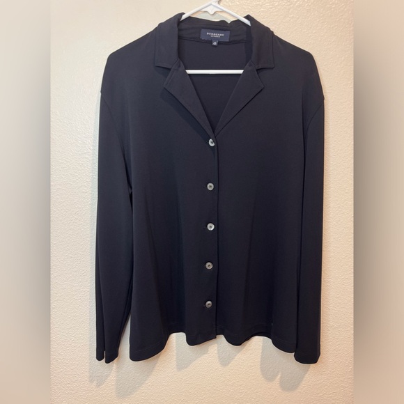 Burberry London Women’s Navy Blue Viscose Button Down Shirt Size 16 (48) - Picture 1 of 8